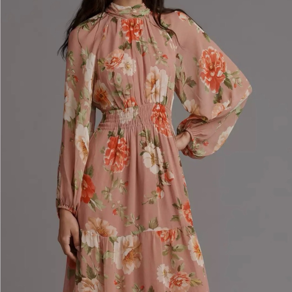 Floral Pink Maxi Dress